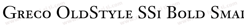 Greco OldStyle SSi Bold Small Caps字体转换